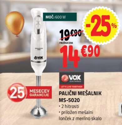 PALIČNI MEŠALNIK MS-5020