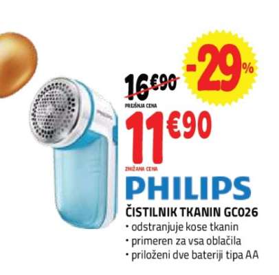 PHILIPS ČISTILNIK TKANIN GC026
