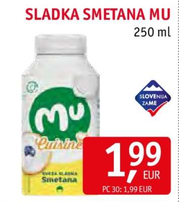 SLADKA SMETANA MU