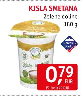 Kisla smetana Zelene Doline