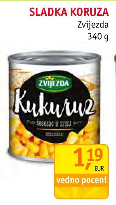 Sladka koruza Zvijezda 340 g