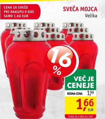 SVEČA MOJCA Velika