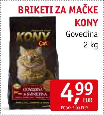 BRIKETI ZA MAČKE KONY
