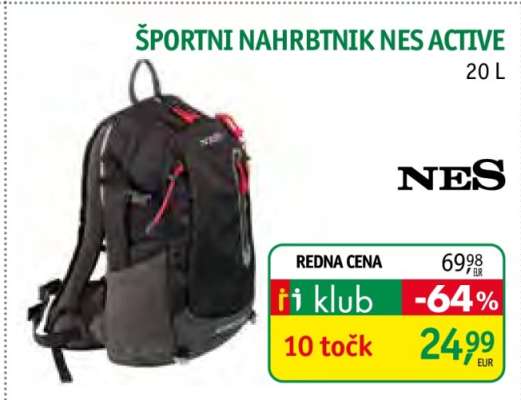 ŠPORTNI NAHRBTNIK NES ACTIVE 20 L