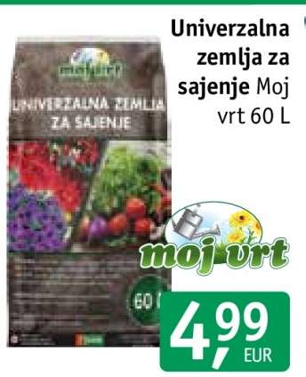 Univerzalna zemlja za sajenje Moj vrt 60 L