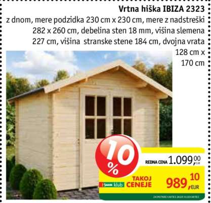 Vrtna hiška IBIZA 2323