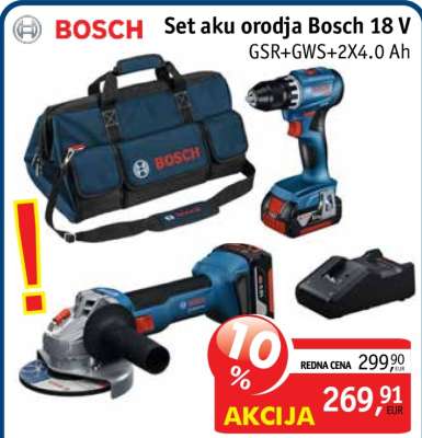 Set aku orodja Bosch 18 V