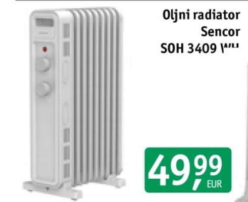 Oljni radiator Sencor SOH 3409 WH