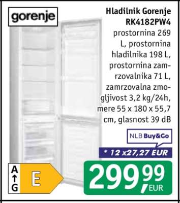 Hladilnik Gorenje RK4182PW4