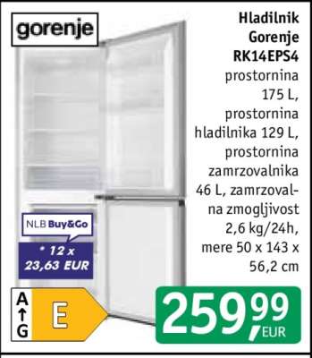 Hladilnik Gorenje RK14EPS4