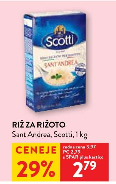 Riž za rižoto Sant Andrea, Scotti, 1 kg