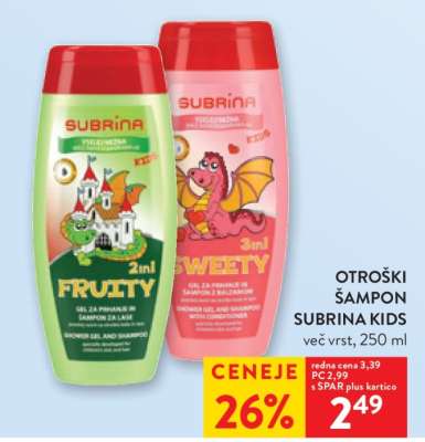 OTROŠKI ŠAMPON SUBRINA KIDS