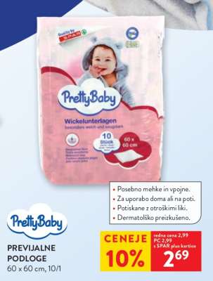 PRETTY BABY PREVIJALNE PODLOGE