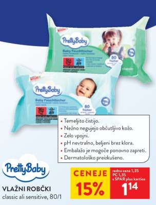 PrettyBaby VLAŽNI ROBČKI