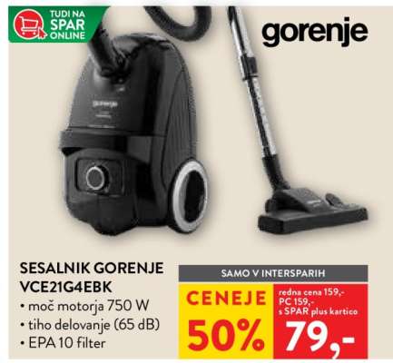 Sesalnik Gorenje VCE21G4EBK