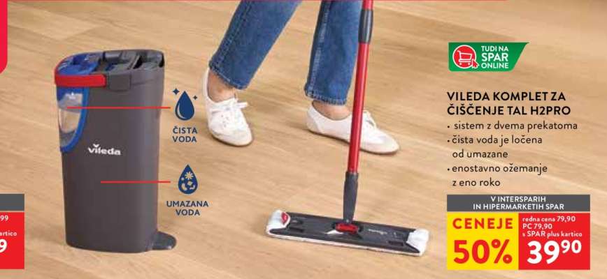 Vileda komplet za čiščenje tal H2Pro
