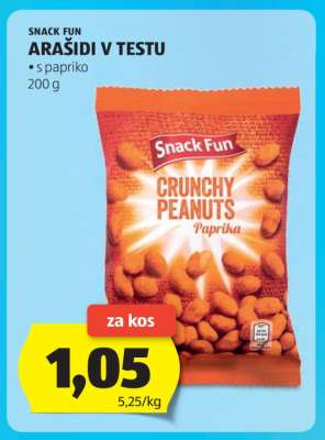 SNACK FUN ARAŠIDI V TESTU