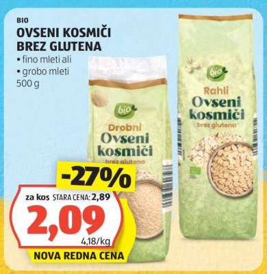 BIO OVSENI KOSMIČI BREZ GLUTENA