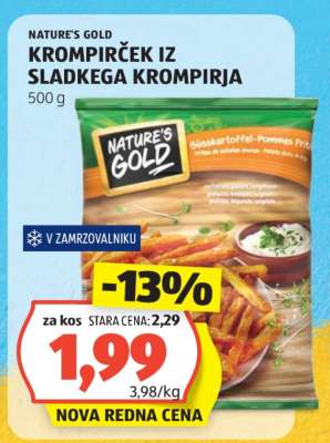 NATURE'S GOLD Krompirček iz sladkega krompirja