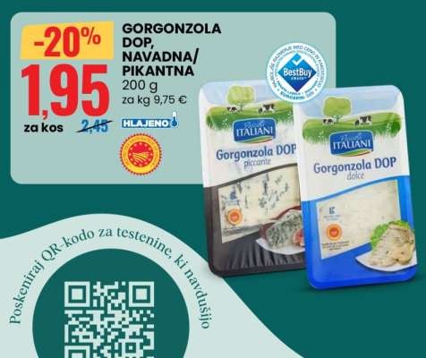 GORGONZOLA DOP, NAVADNA/PIKANTNA