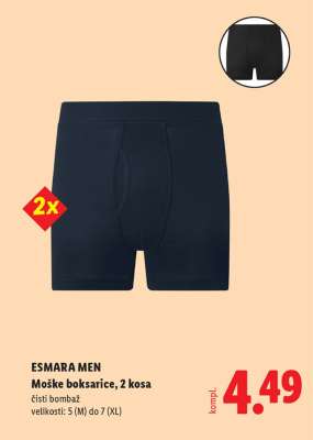 ESMARA MEN Moške boksarice, 2 kosa
