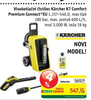 Visokotlačni čistilec Kärcher K7 Comfort Premium Connect