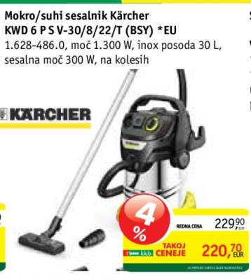 Mokro/suhi sesalnik Kärcher KWD 6 P S V-30/8/22/T (BSY) *EU