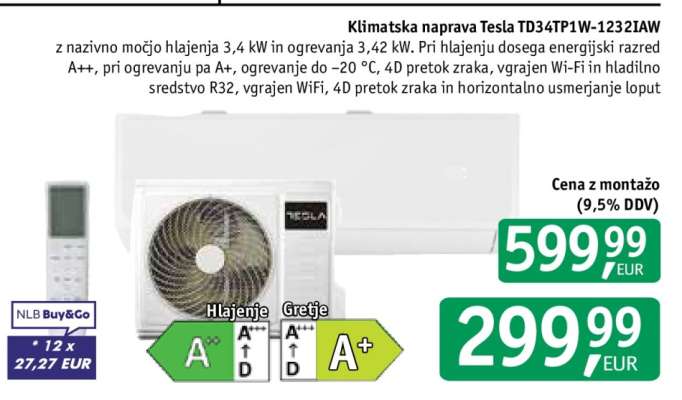 Klimatska naprava Tesla TD34TP1W-12321AW