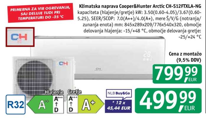 Klimatska naprava Cooper&Hunter Arctic CH-S12FTXLA-NG