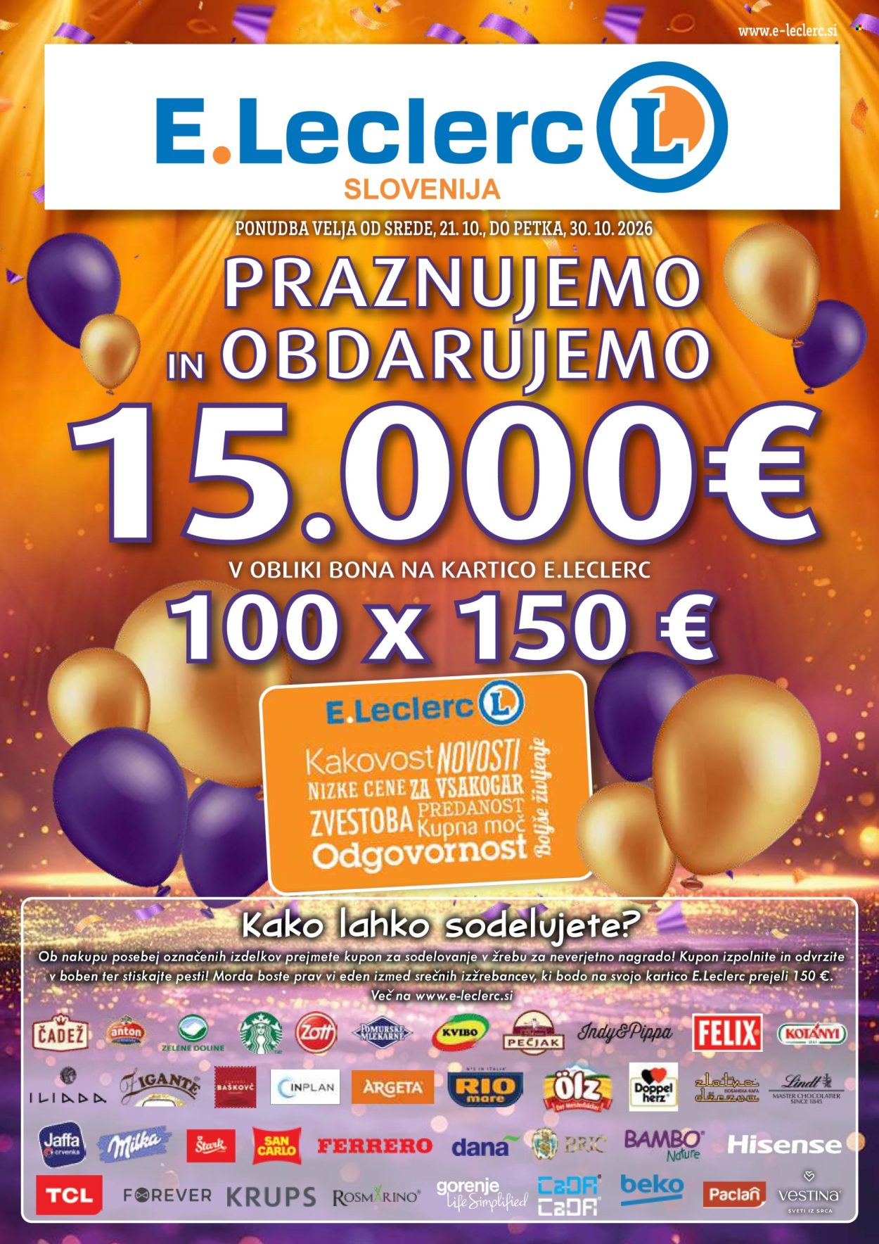 E.Leclerc katalog - 21.10.2026 - 30.10.2026. Stran 1