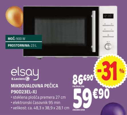 MIKROVALOVNA PEČICA P90D23EL-XJ